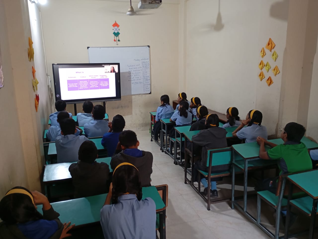 SheLeaps classroom session with children learning